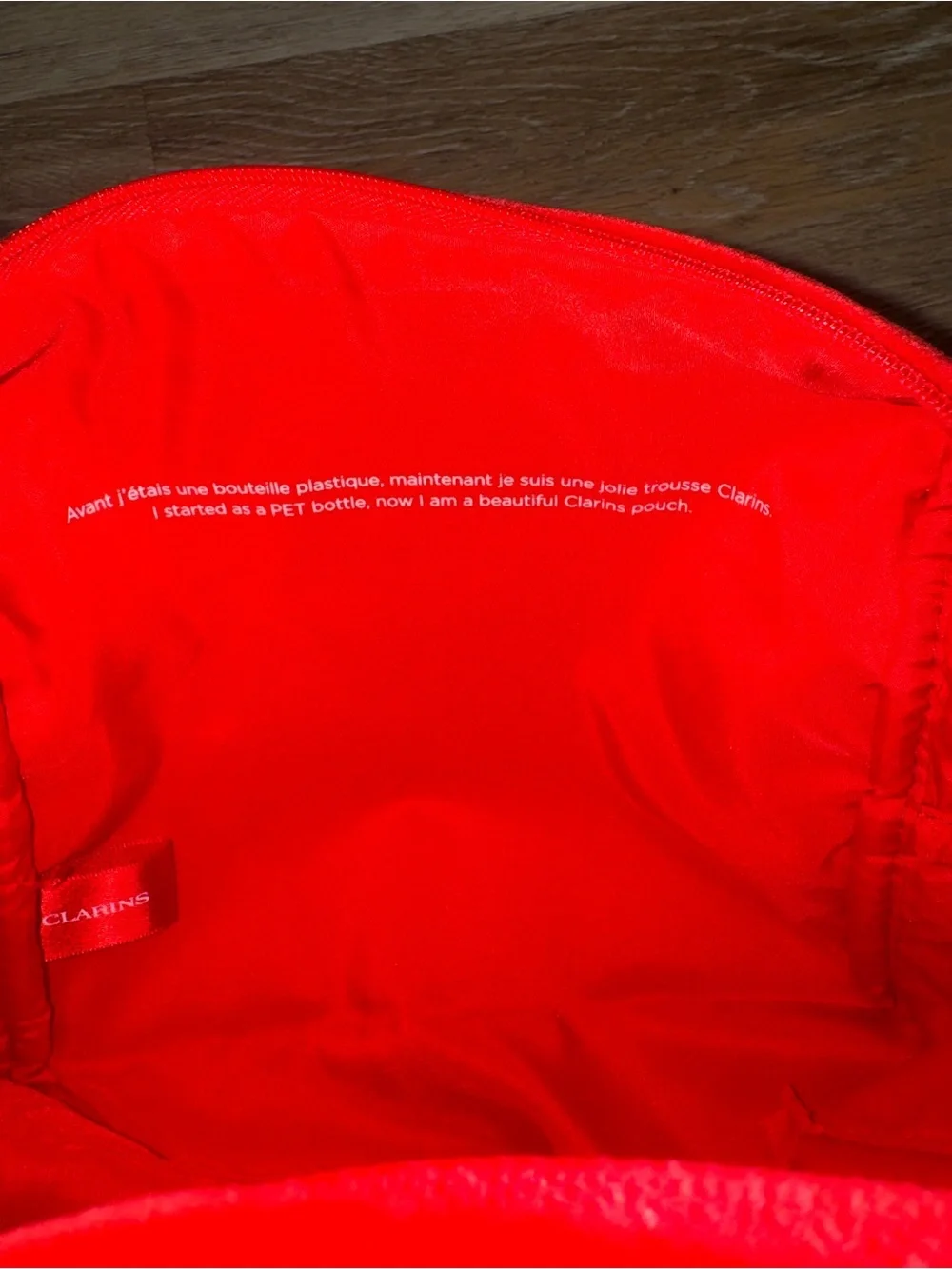 Clarins velvet makeup travel bag